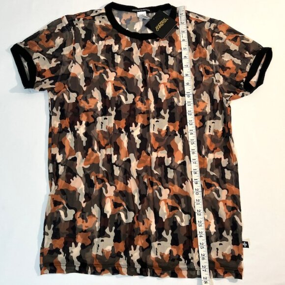 Andrew Christian - Size XL Athletic Sheer Camouflage T-Shirt Khaki Camo/Black - Picture 5 of 10
